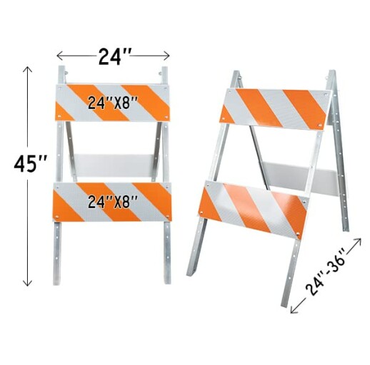 OrangeGear Fully Assembled Type II Folding Barricade folded design