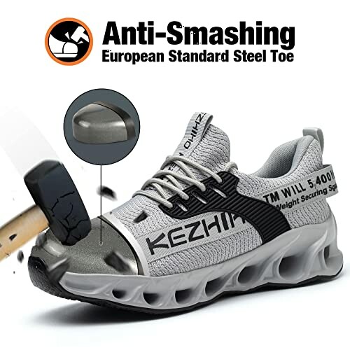 Anti-smashing European standard steel toe shoes