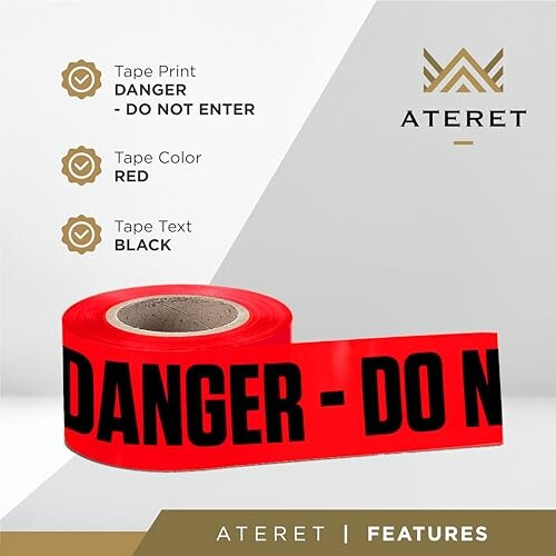 Red warning tape with 'DANGER - DO NOT ENTER' text