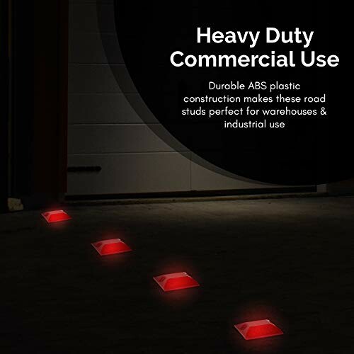 Heavy duty commercial road studs with red lights for warehouses and industrial use