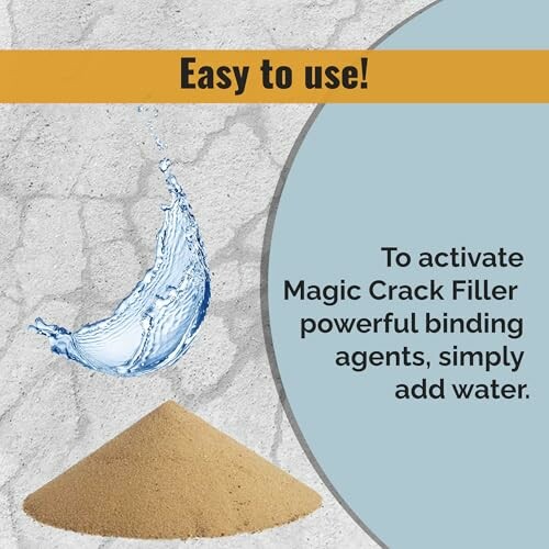 Magic Crack Filler with water activation instructions.