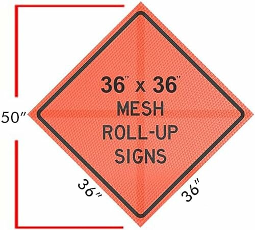 Mesh roll-up sign 36 x 36 inches