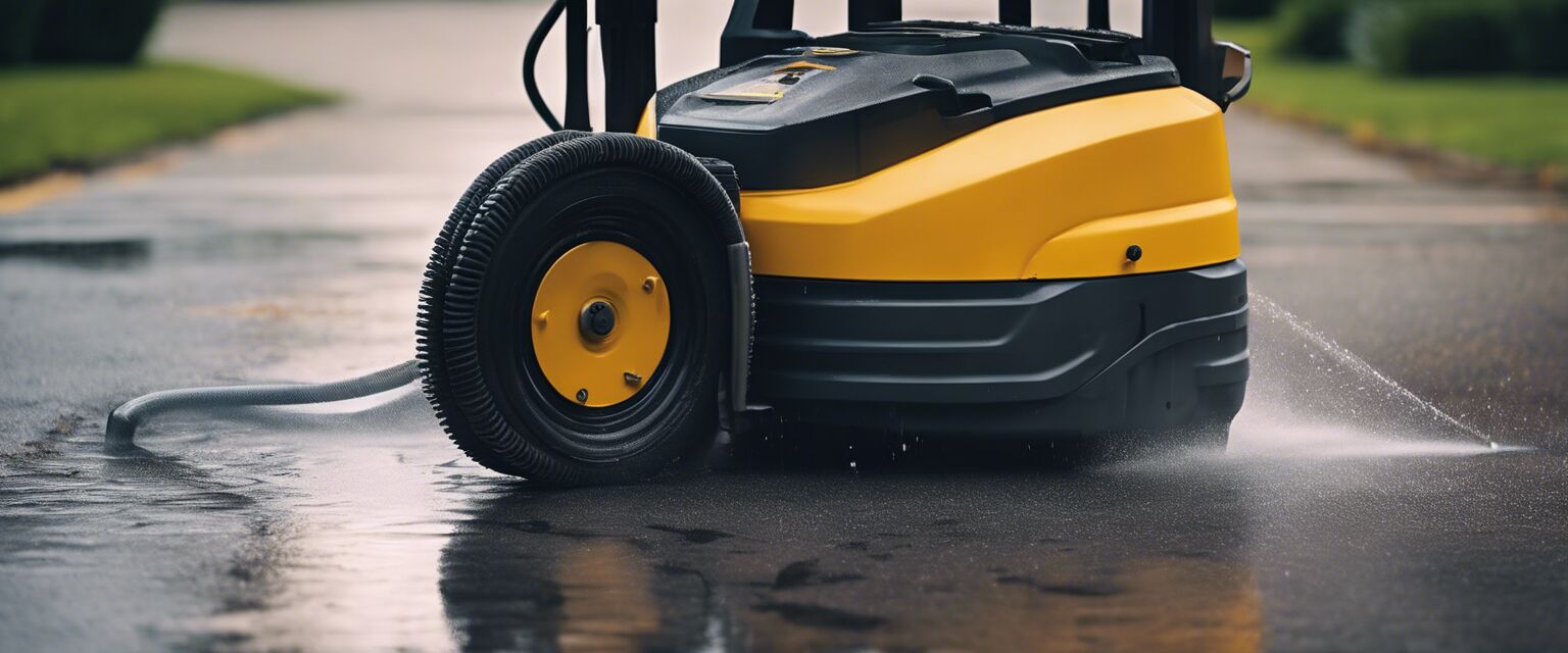 Pressure washer for asphalt maintenance