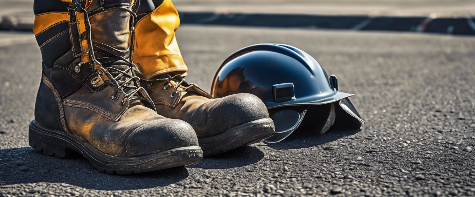 Safety gear example for asphalt paving